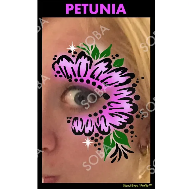 ProAiir StencilEyes Petunia pochoir maquillage fleur