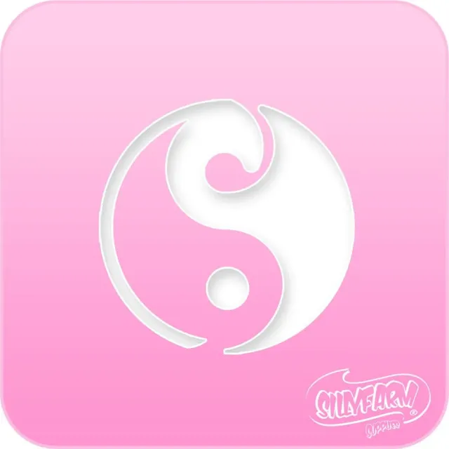 F.A.B. Pink Power Yin & Yang pochoir visage rose réutilisable
