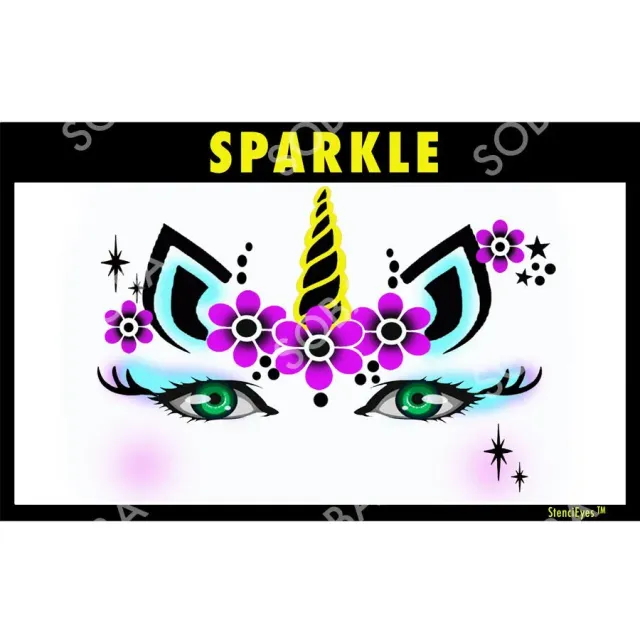 ProAiir StencilEyes Sparkle pochoir visage licorne taille unique