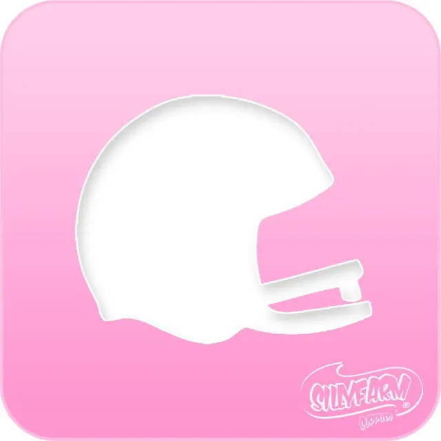 F.A.B. Pink Power Football Helmet pochoir maquillage football