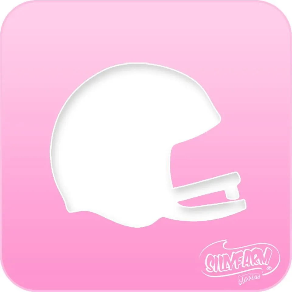 F.A.B. Pink Power Football Helmet pochoir maquillage football