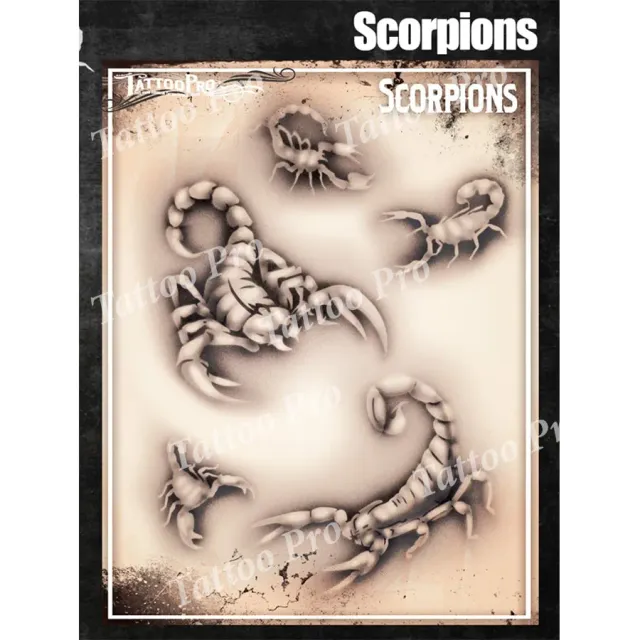 ProAiir Tattoo Pro Scorpions pochoir tatouage temporaire réaliste