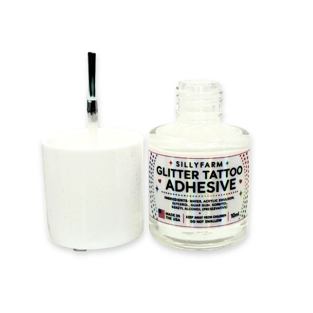 F.A.B. Glitter Tattoo Adhesive colle paillettes 10ml pinceau