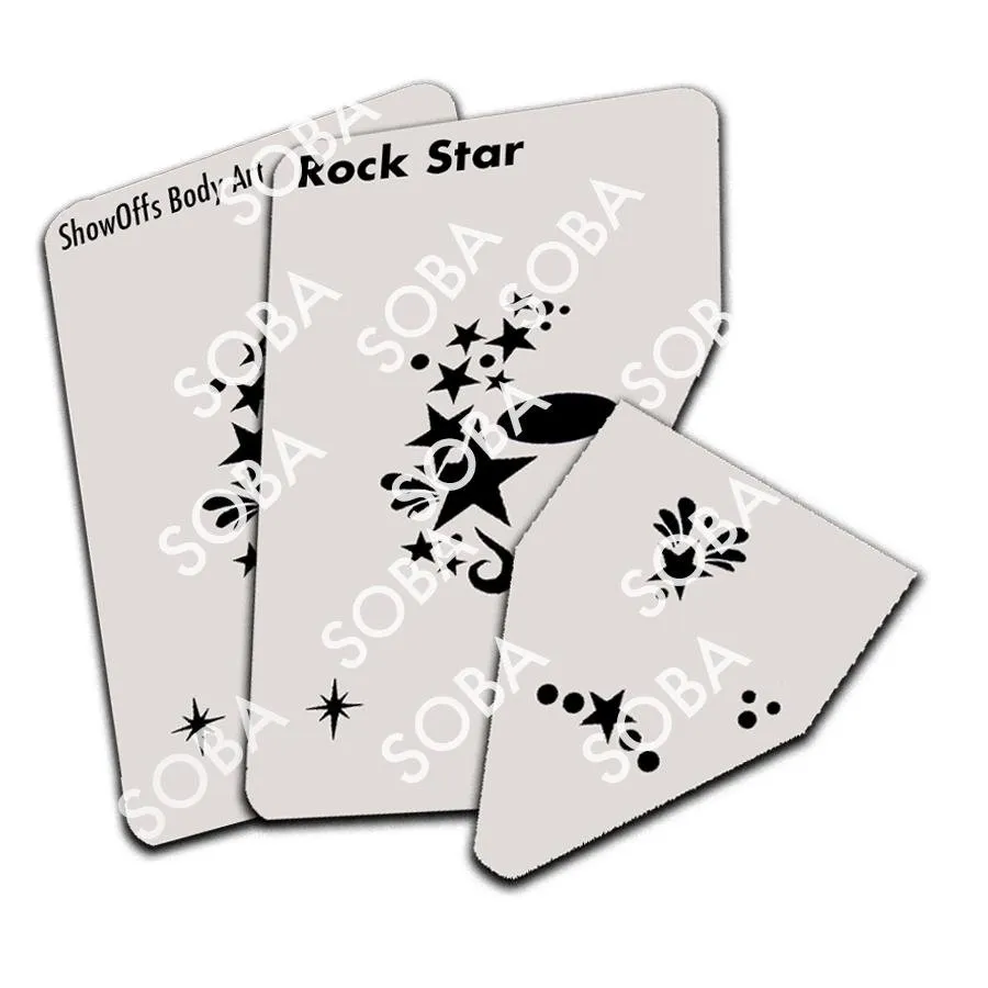 ProAiir StencilEyes Rock Star pochoir visage taille unique étoile