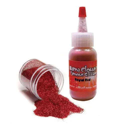 F.A.B. Royal Red Mama Clown Glitter 1 oz paillettes rouges opaques en pot
