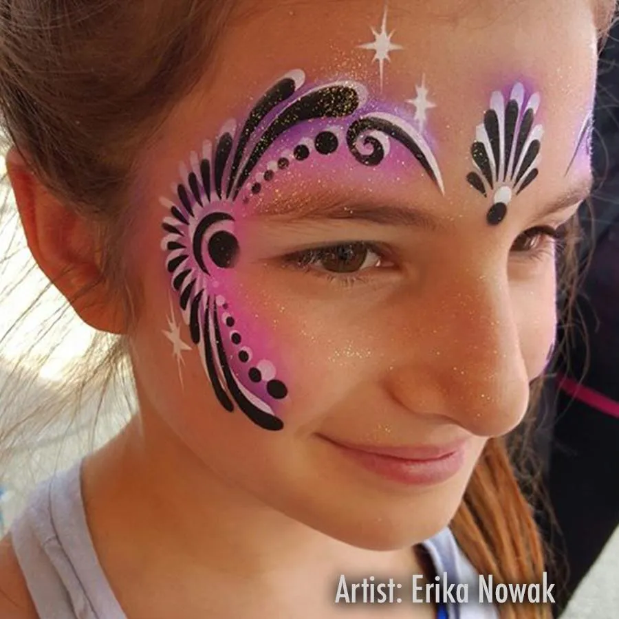 ProAiir StencilEyes Elektra pochoir visage adulte tribal