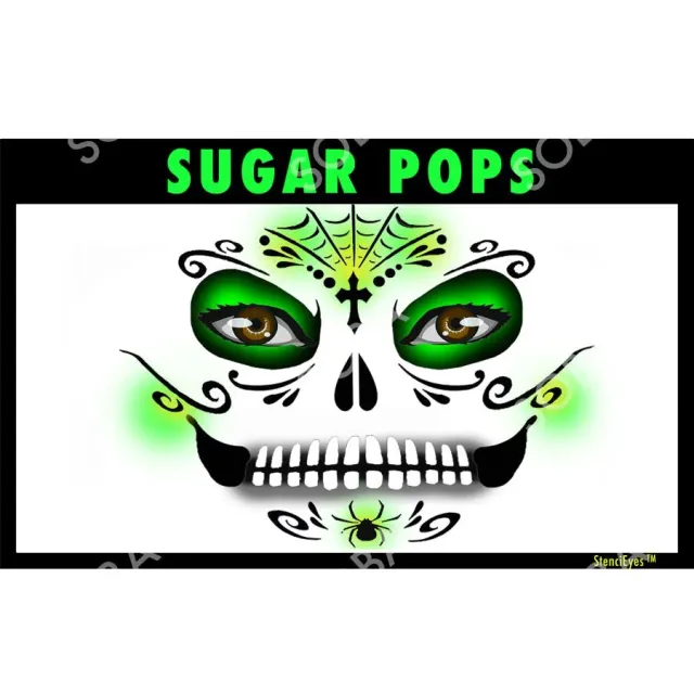 ProAiir StencilEyes Sugar Pops pochoir visage crâne mexicain