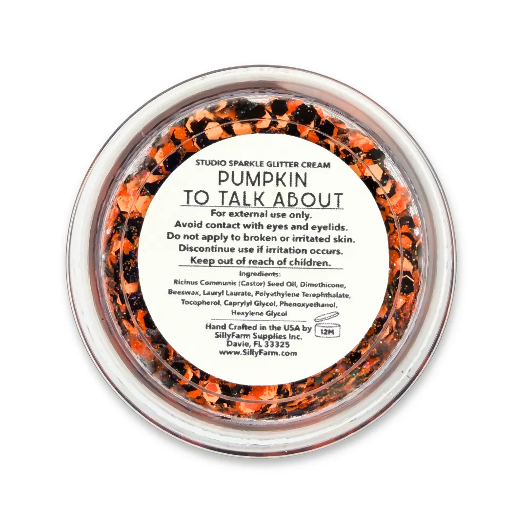 F.A.B. Studio Sparkle Pumpkin crème paillettes visage 25g orange