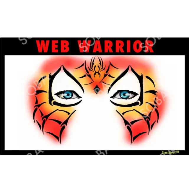 ProAiir StencilEyes Web Warrior pochoir visage toile araignée