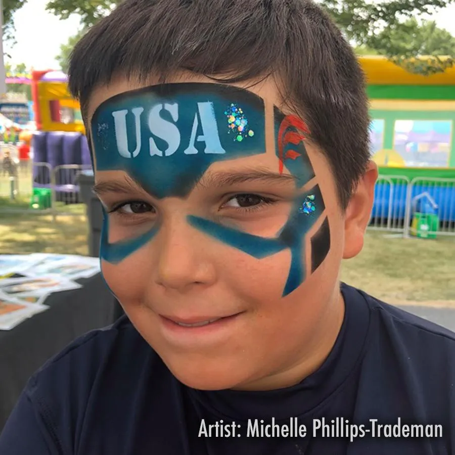 ProAiir StencilEyes Cap USA pochoir visage héros adulte
