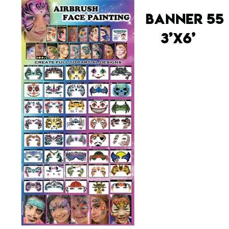 StencilEyes 55 Banner bâche pochoirs 3x6 pieds