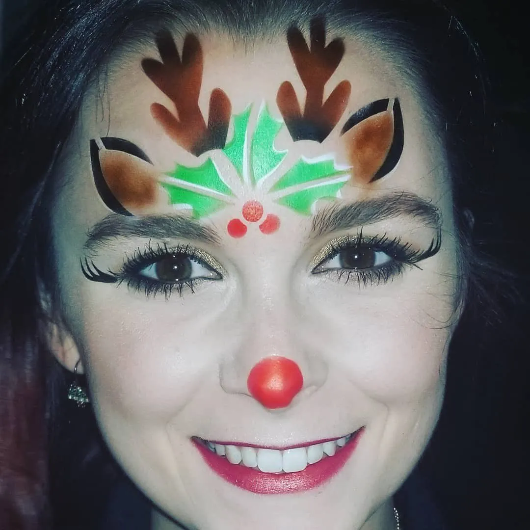 ProAiir StencilEyes Rudolph pochoir maquillage renne Noël