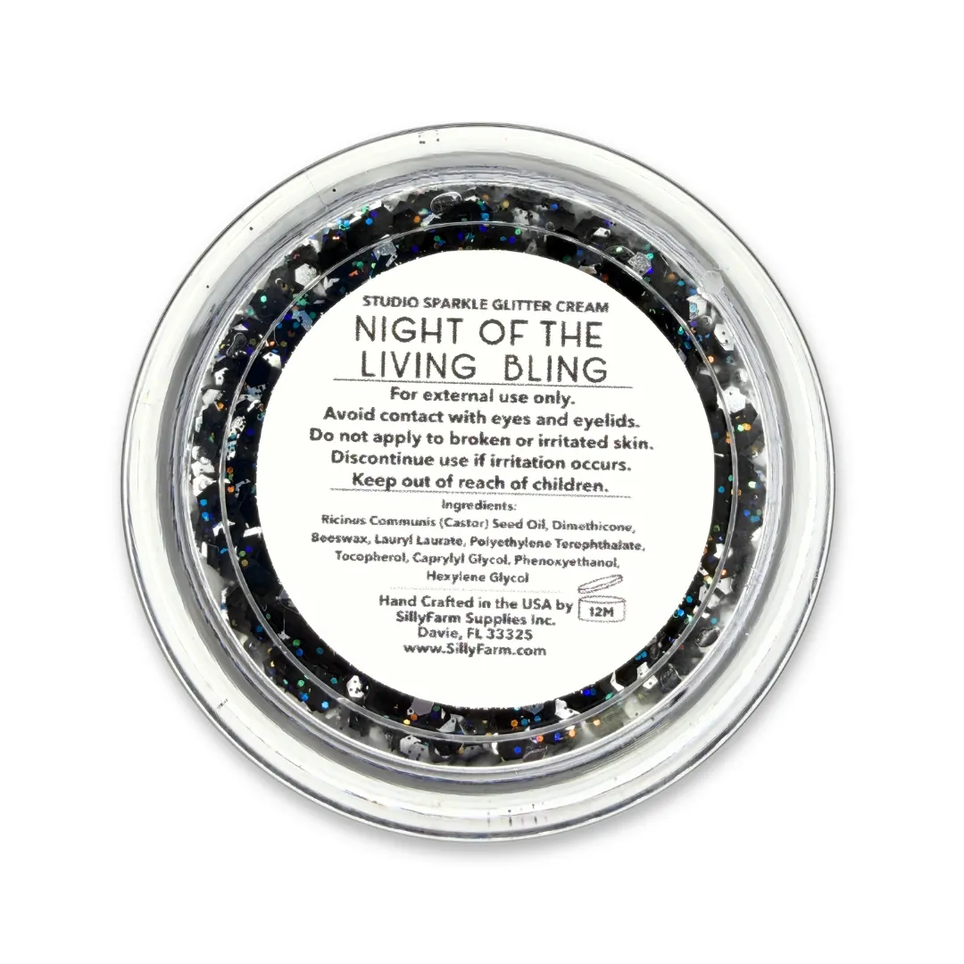 F.A.B. Night of the Living Bling crème pailletée noir argent 25 g