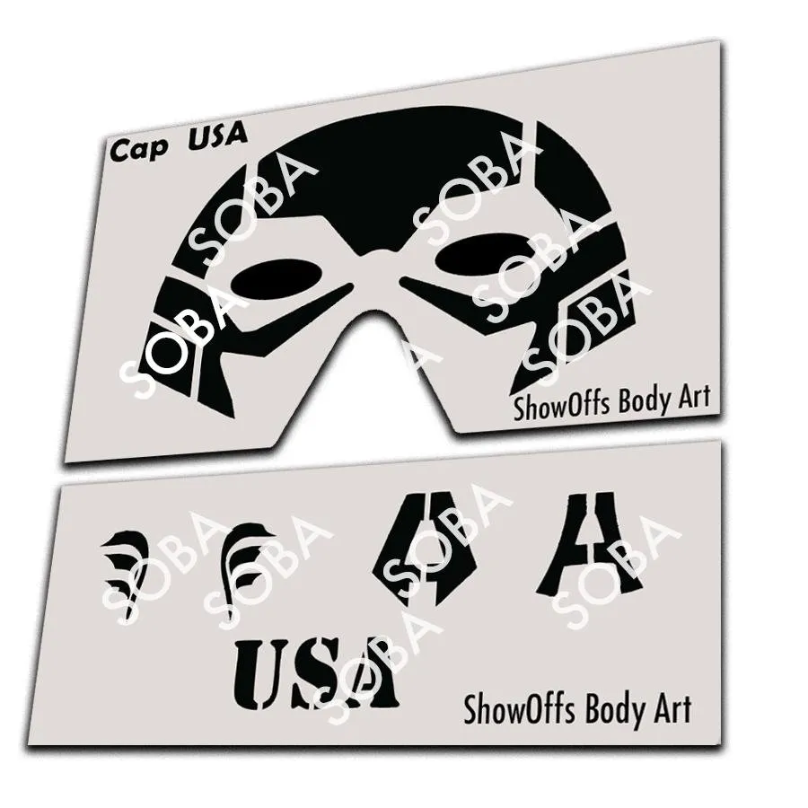 ProAiir StencilEyes Cap USA pochoir visage héros adulte