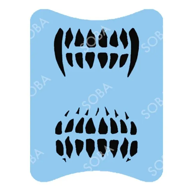 ProAiir StencilEyes QEZ41 Teeth pochoir texture dents