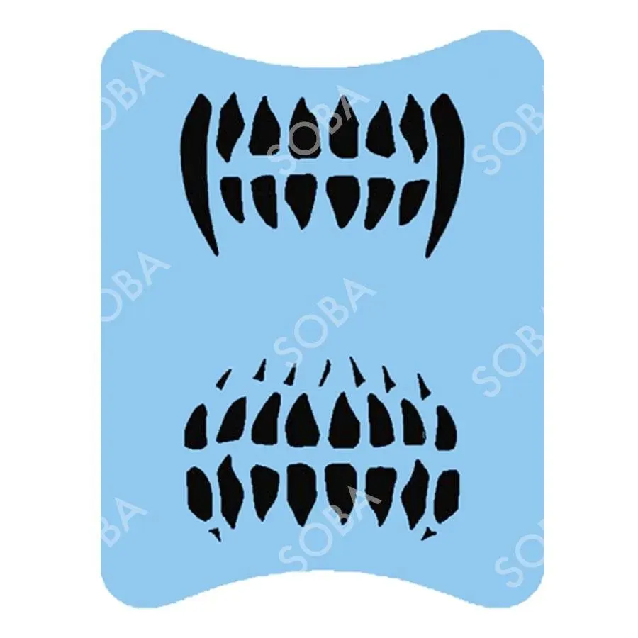 ProAiir StencilEyes QEZ41 Teeth pochoir texture dents