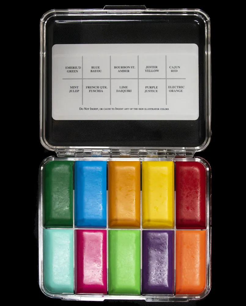 Skin Illustrator Mardi Gras On Set palette maquillage couleurs vives