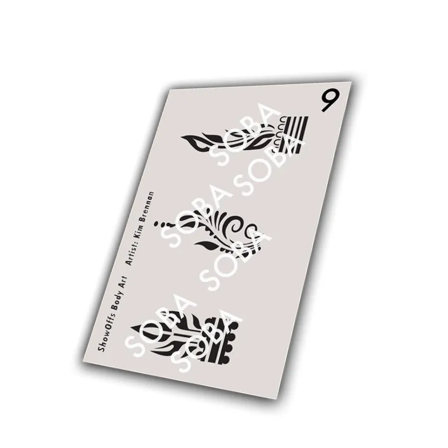 ProAiir Henna Stencil N°9 pochoir henné doigts