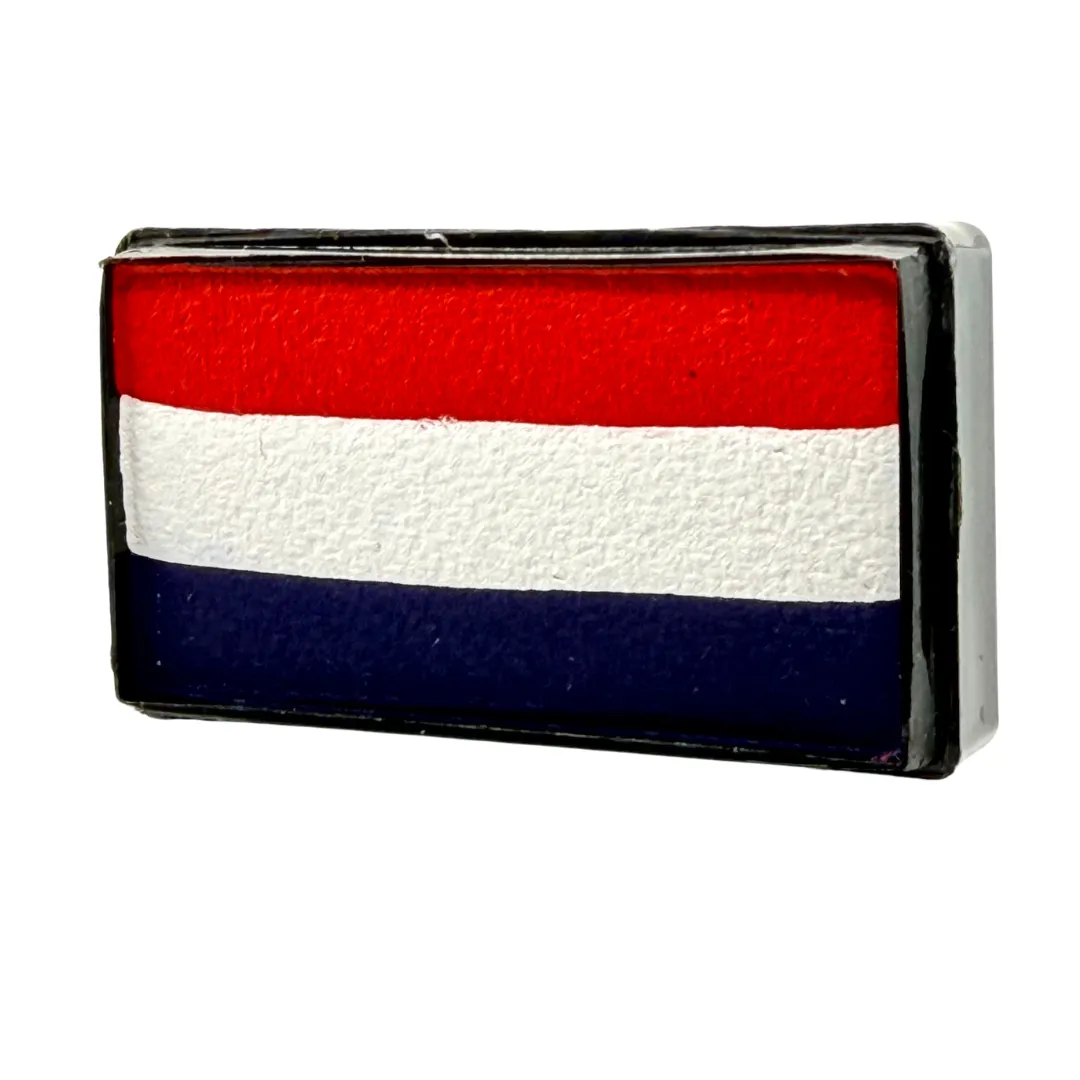 F.A.B. Arty Cake America peinture visage one stroke rouge blanc bleu 28 g