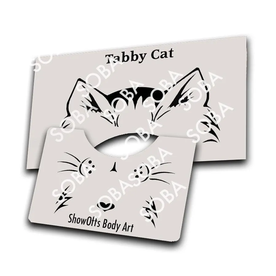 ProAiir StencilEyes Tabby Cat pochoir visage taille unique chat