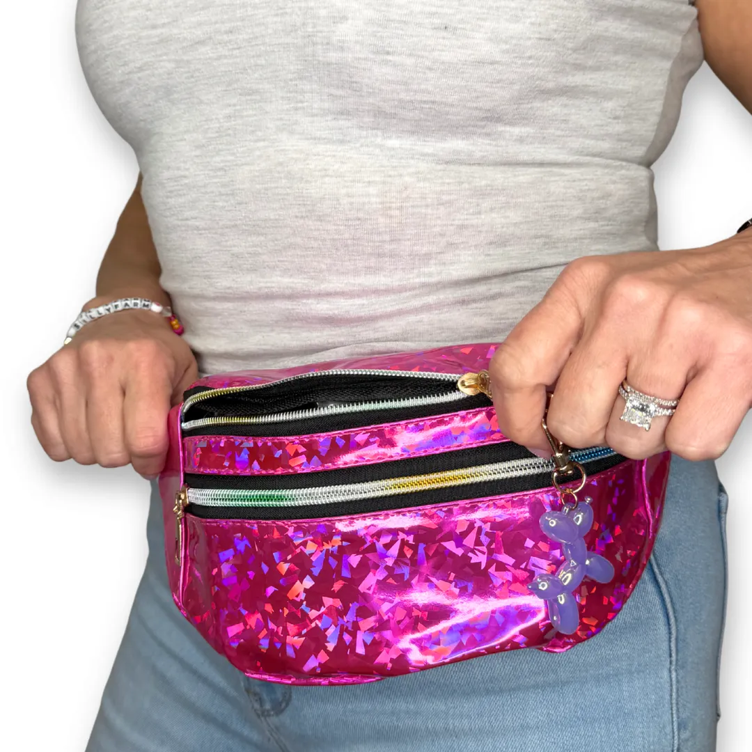 F.A.B. SillyFarm Disco Fanny Pack sac banane violet holographique