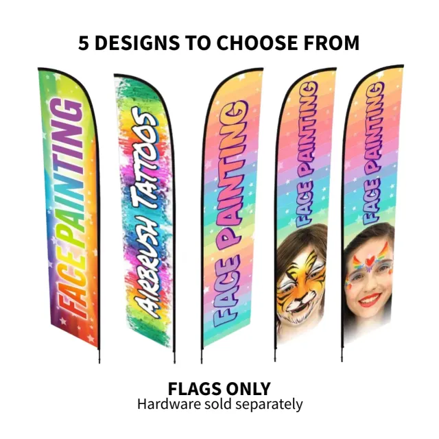 F.A.B. Bannière drapeau Face Painting enseigne stand tissu seul