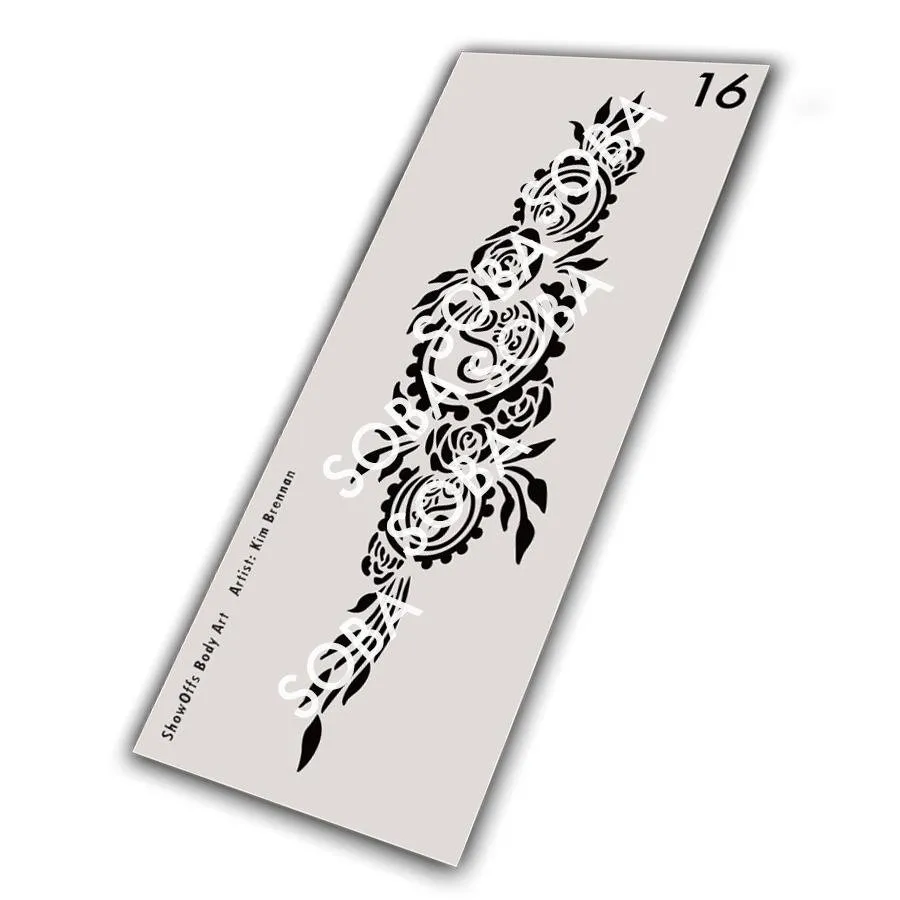 ProAiir Henna Stencil 16 pochoir henna réutilisable