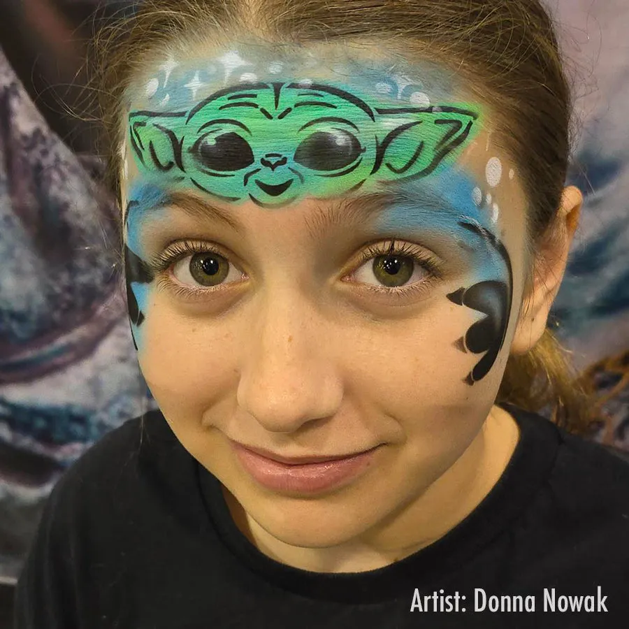 ProAiir StencilEyes Baby Alien pochoir visage taille unique alien