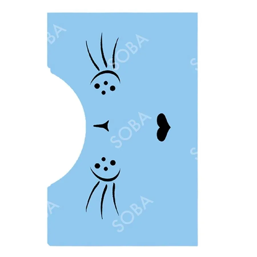 ProAiir StencilEyes QEZ76 pochoir moustaches chat taille unique