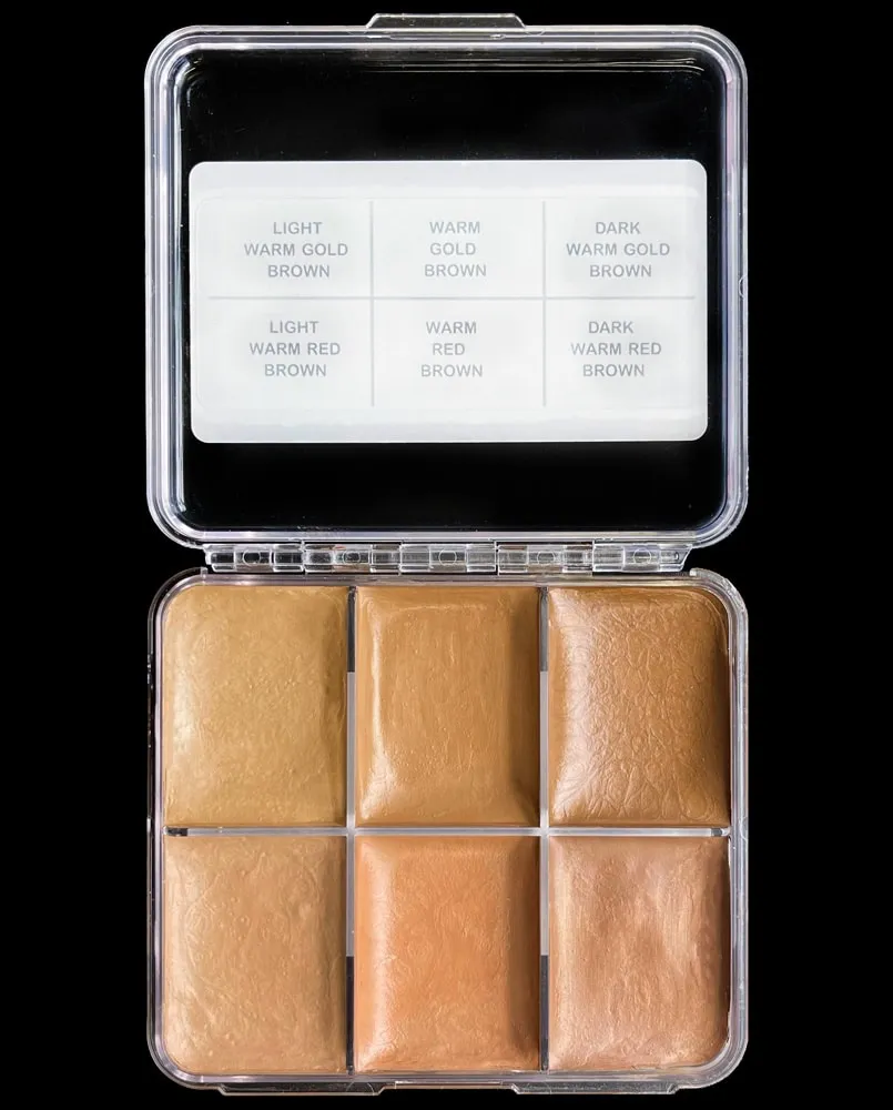 Hair Illustrator Warm Brown On Set Palette coloration cheveux 6 tons