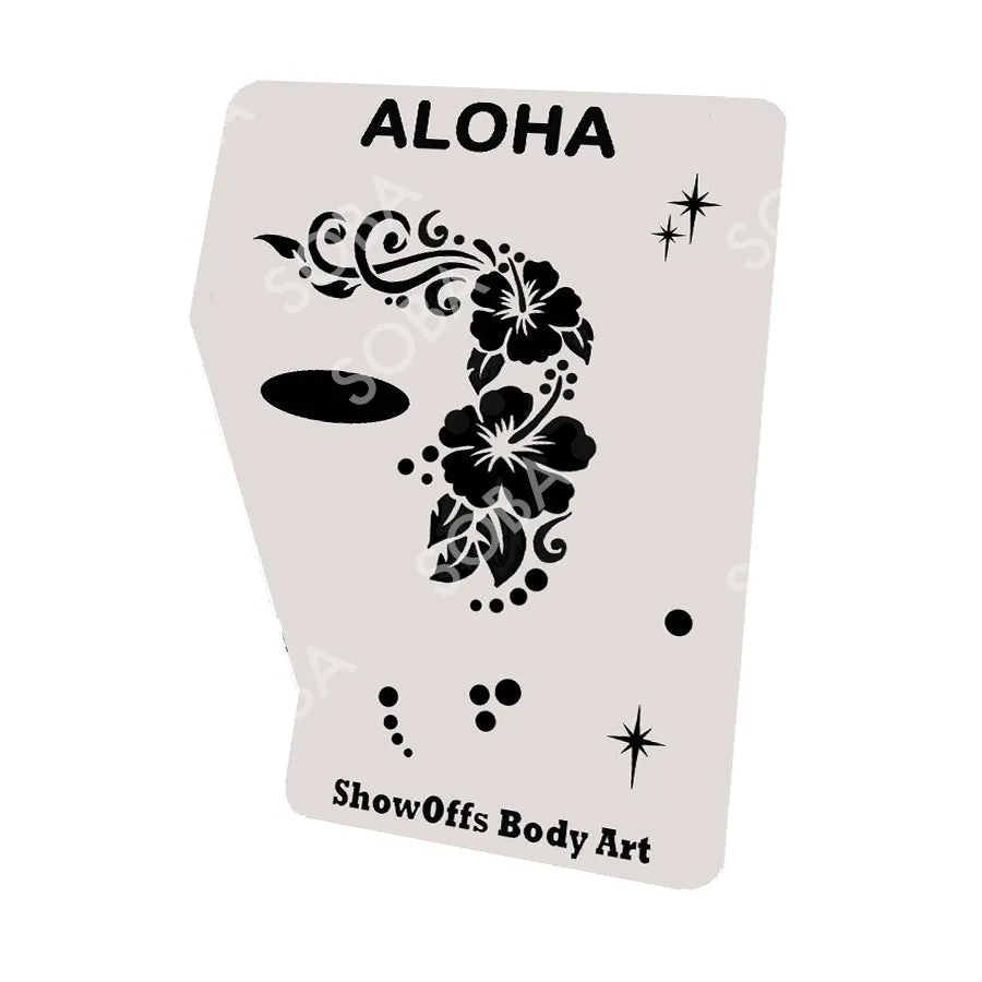 ProAiir StencilEyes Aloha pochoir maquillage réutilisable plage