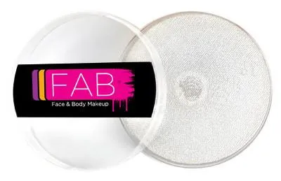 F.A.B. FAB Face Paint White Shimmer/Silver White 140 peinture visage 16 g nacrée