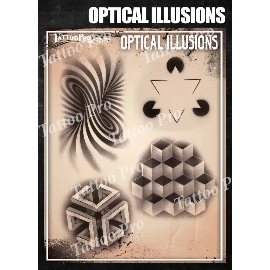 ProAiir Tattoo Pro Optical Illusions pochoir tatouage 3D