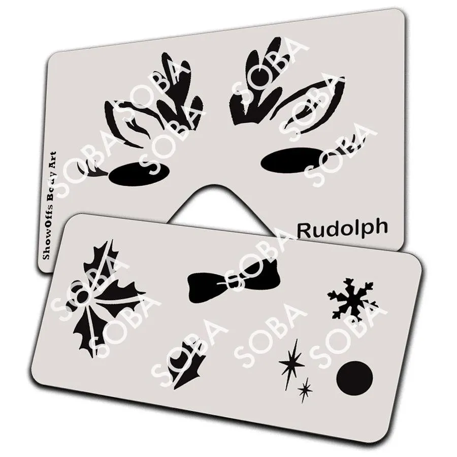 ProAiir StencilEyes Rudolph pochoir maquillage renne Noël