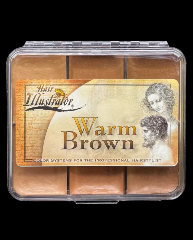 Hair Illustrator Warm Brown On Set Palette coloration cheveux 6 tons