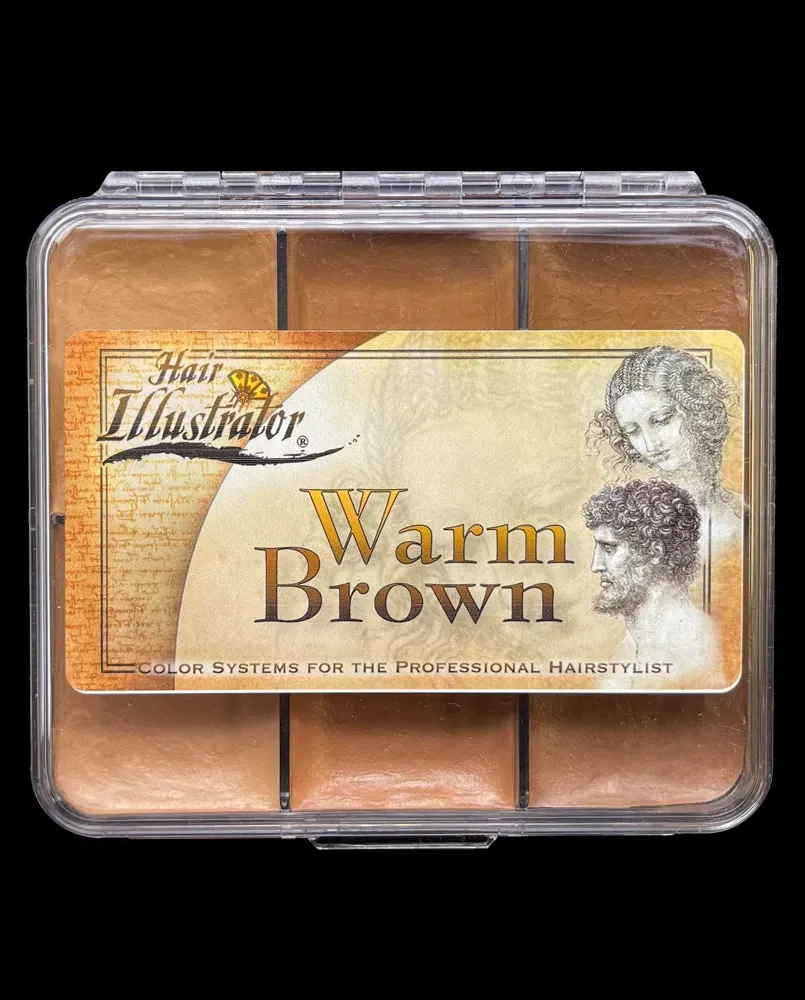 Hair Illustrator Warm Brown On Set Palette coloration cheveux 6 tons