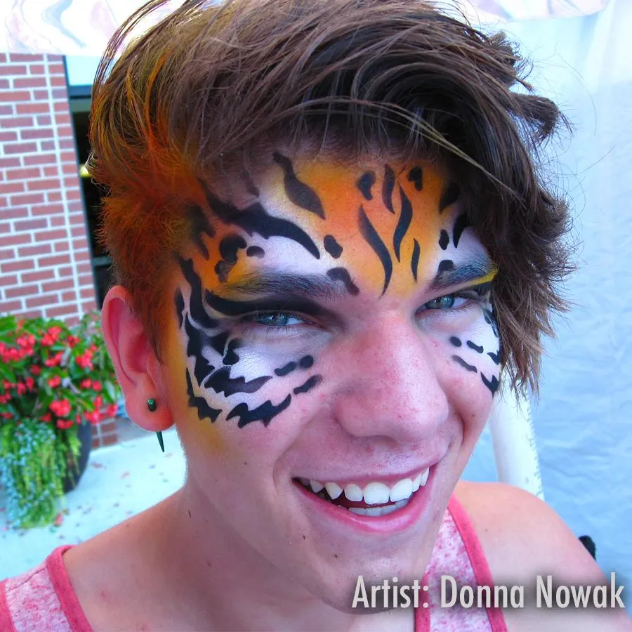 ProAiir StencilEyes Kool Kat pochoir visage adulte tigre