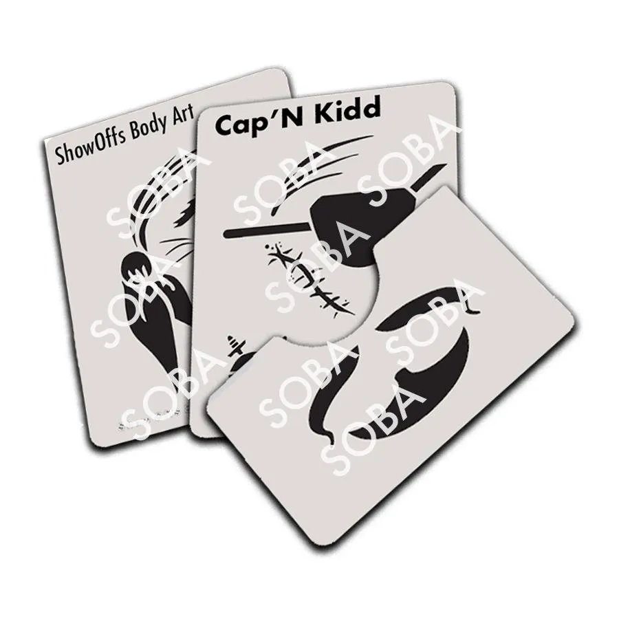 ProAiir StencilEyes Cap'n Kidd pochoir visage pirate